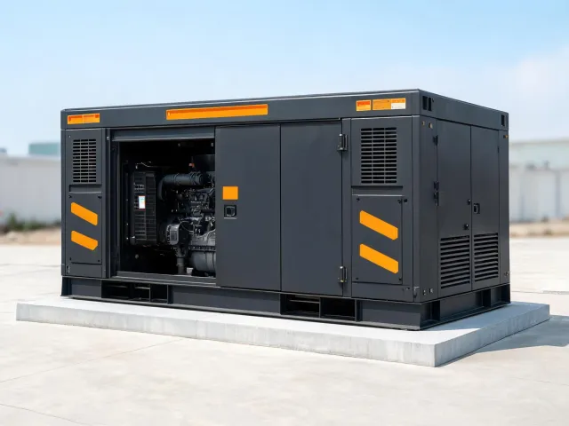 Enclosed commercial standby generator
